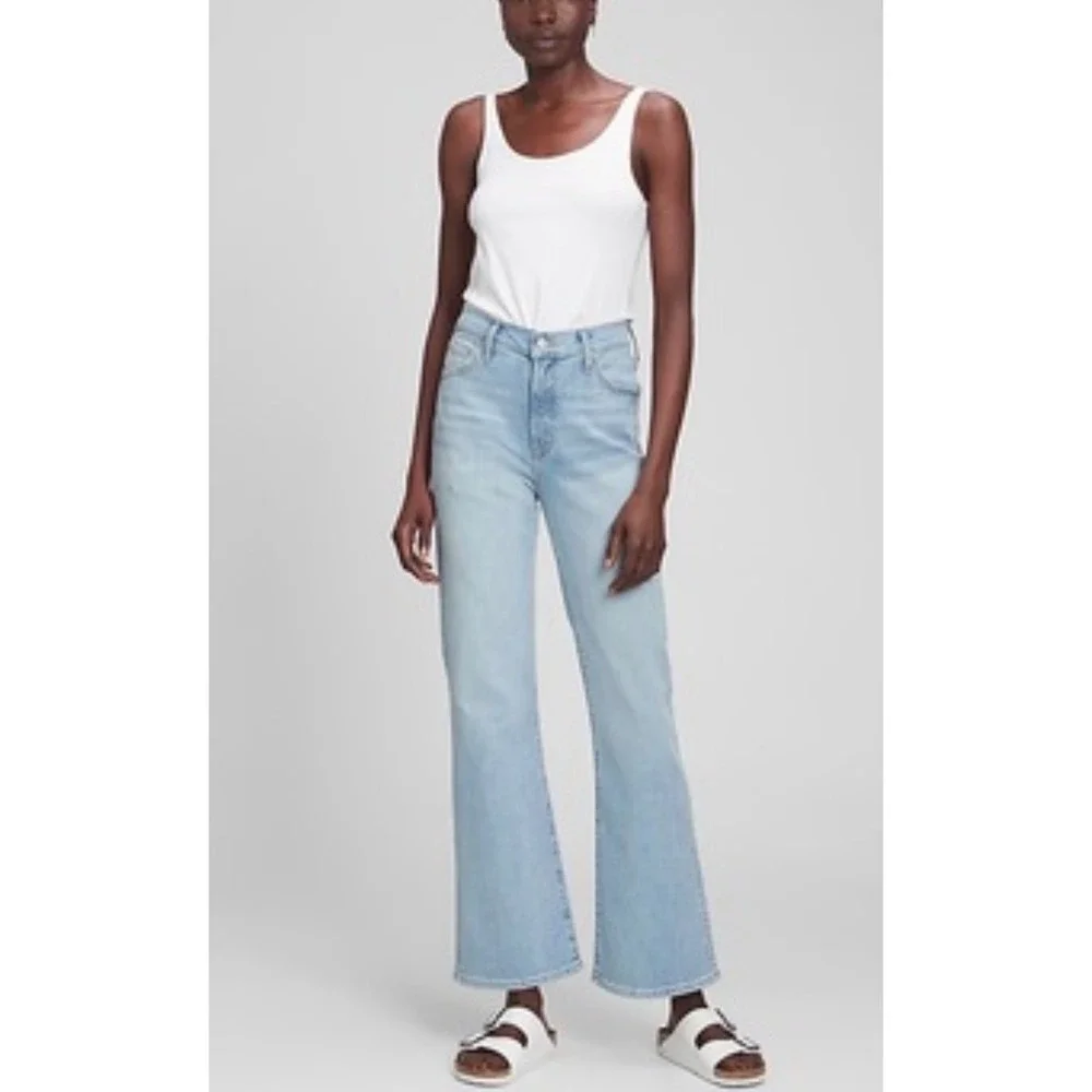 Gap‎ Vintage Flare High Rise Jeans Womens 29 8R Light Wash Denim Blue Boho